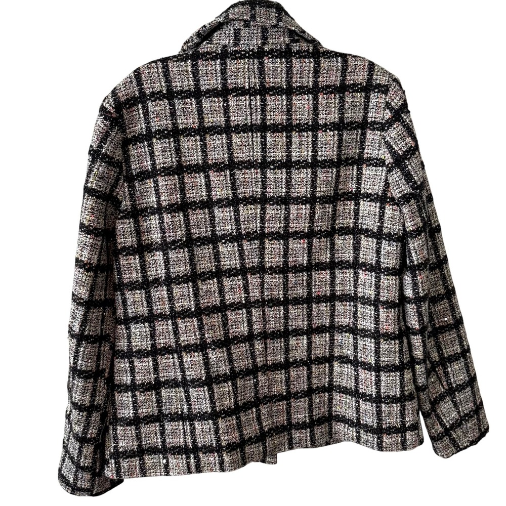 NWT Bagatelle Women's Black Multicolor Sparkle Tweed Blazer in Size S - Picture 2 of 11